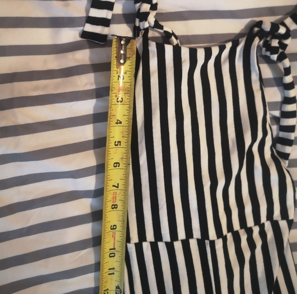 Striped One Piece Bib Pants - Picture 7 of 8